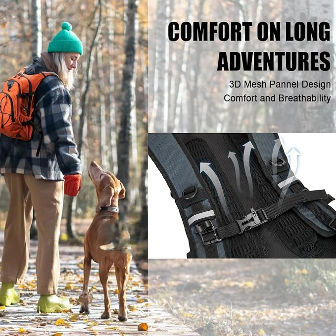 Hydration Backpack Pack with 2L Water Bladder 18L Hiking Backpack Women Men - Image 5