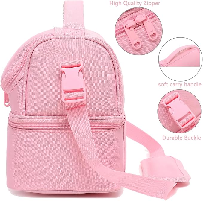 FlowFly Double Decker Cooler Insulated Lunch Bag Large Tote - Image 5