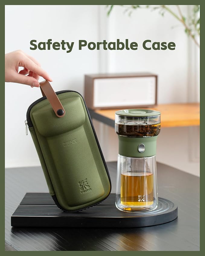 ZENS Modern Glass Infuser Teapot, Smart One Touch Tea Maker - Image 2