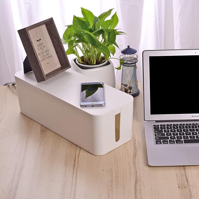 Chouky Cable Organizer Box Set of Three, Power Cover Cord Holder Surge Protector - Image 7