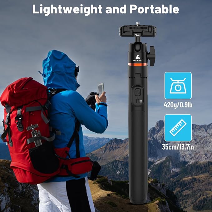Ailight 60" Extendable Travel Tripod & Selfie Stick - Image 9