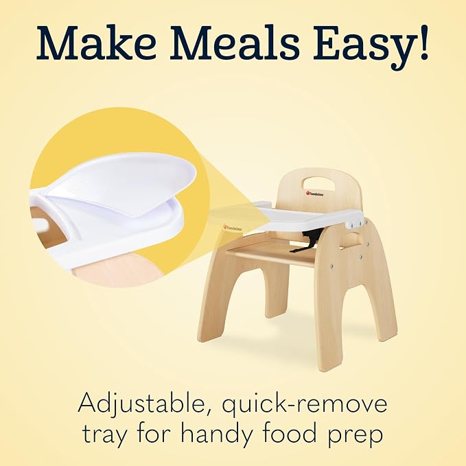 Foundations Easy Serve Low Wood Feeding Chairs Multipack, Adjustable Harness - Image 4