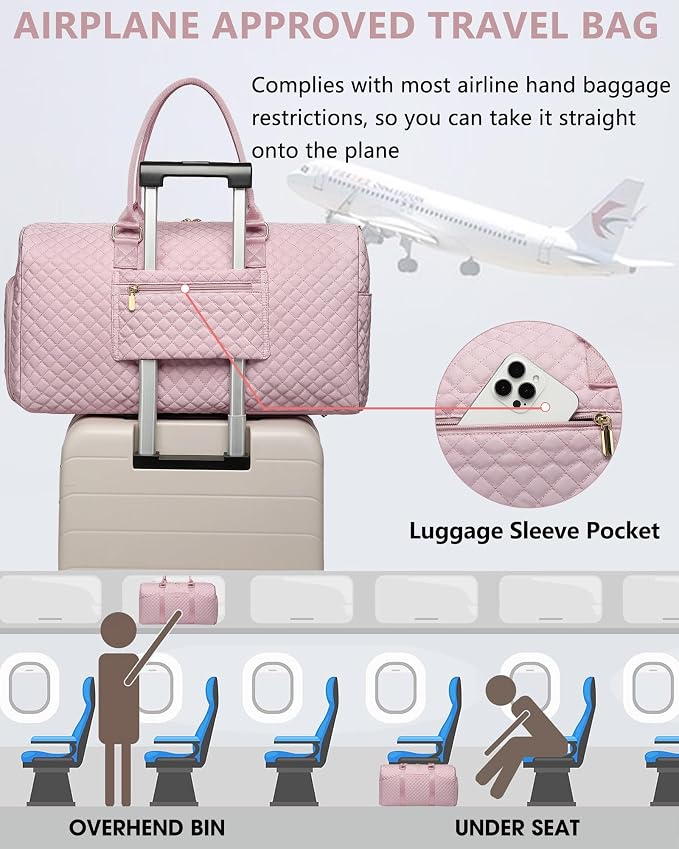 Women Weekender Travel Duffle Bag: Travel Duffel Overnight Bags - Image 5