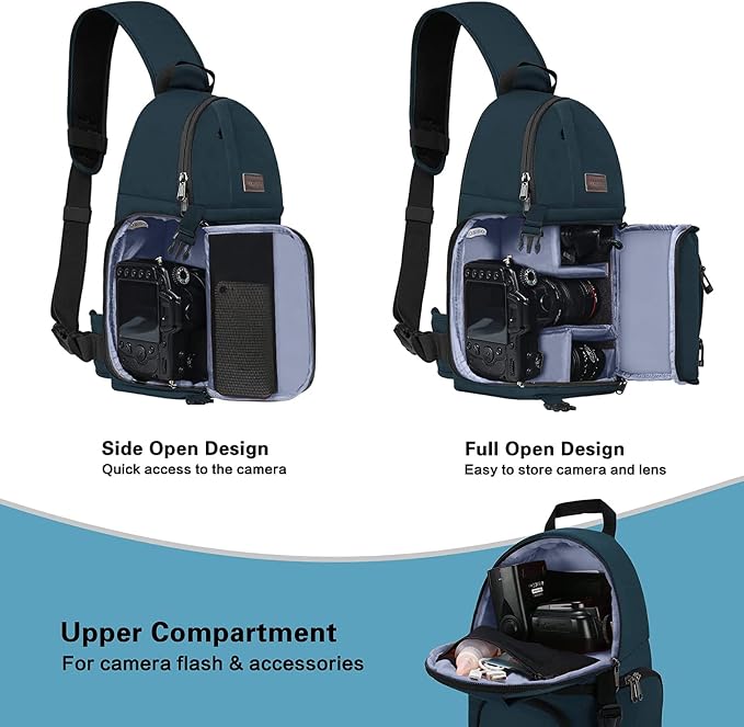 MOSISO Camera Sling Bag, DSLR/SLR/Mirrorless Camera Backpack Case Shockproof - Image 2