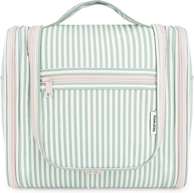Narwey Striped Hanging Travel Toiletry Bag by Narwey