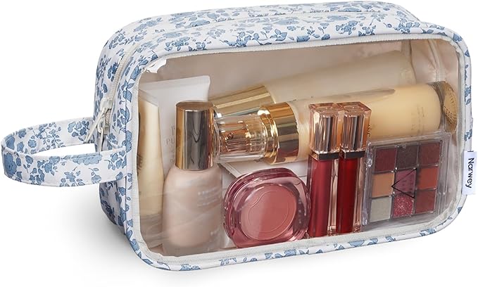 Narwey Clear Toiletry Bags for Traveling Women Men, Make Up Organizer, Skincare by Narwey