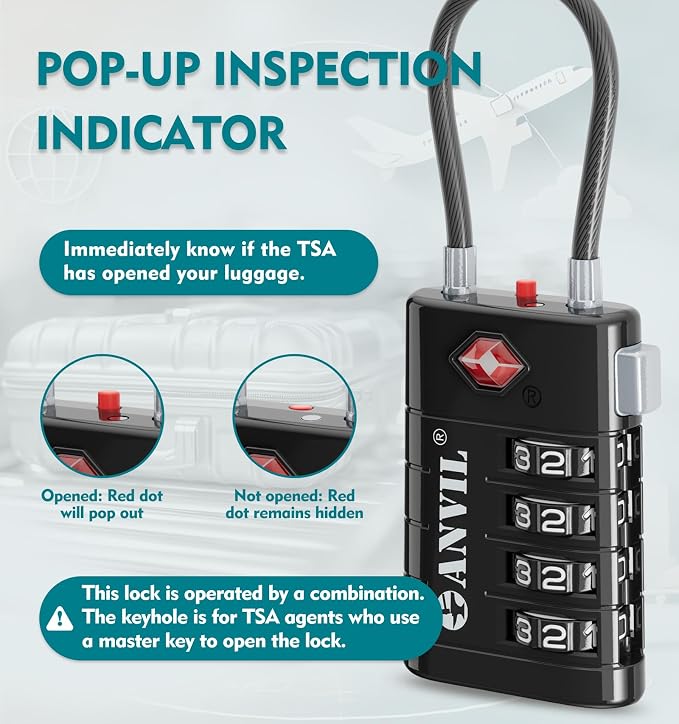 ANVIL 4 Digit Luggage Locks, TSA Locks - Image 3