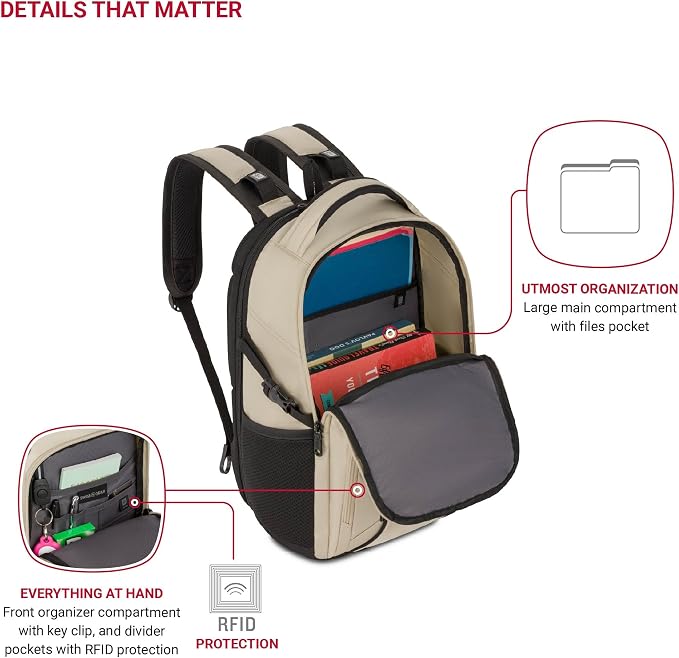 SwissGear Mini 1900 Scansmart Slim Version Laptop Backpack - Image 4