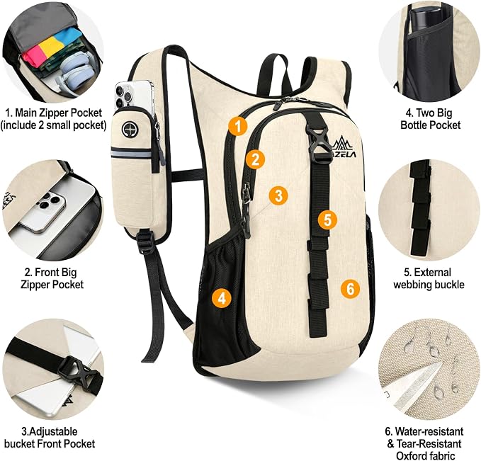 Seektop 15L Small Hiking Backpack - Image 2