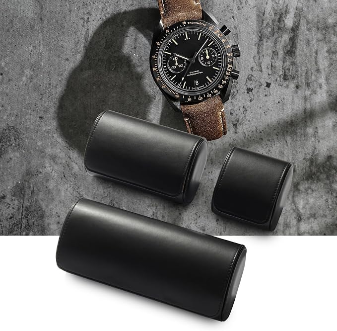 Oirlv Premium Leather Watch Roll Travel Case Single Watch Box - Image 3