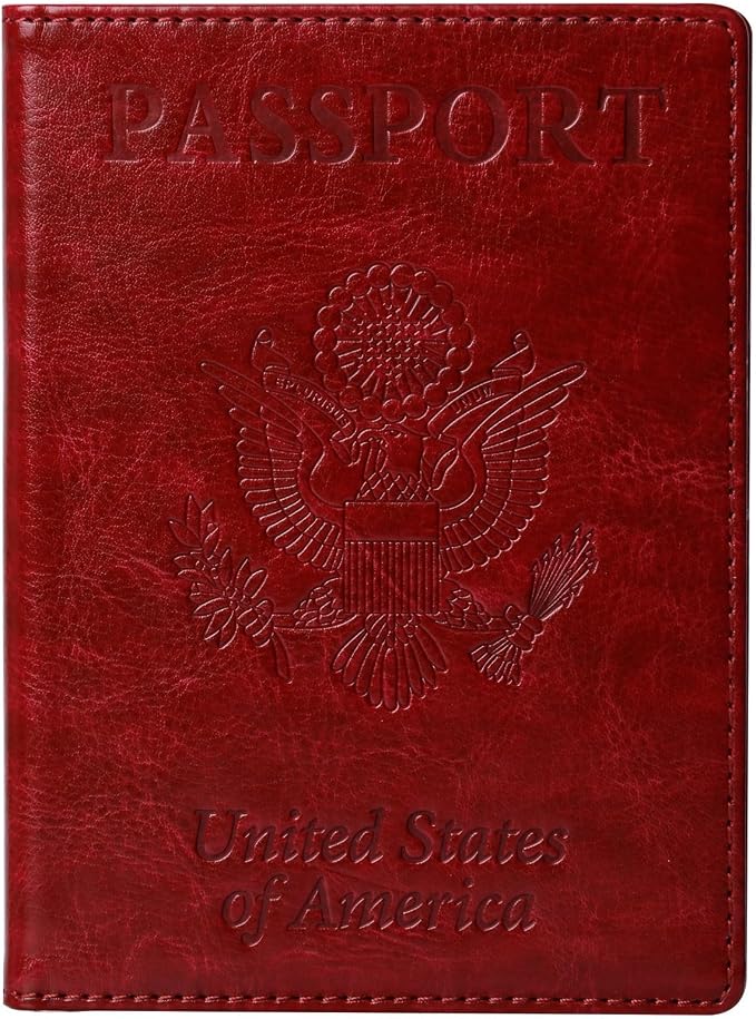 TIGARI Passport Holder for Travel Women Men, PU Leather Passport Wallet Cover by TIGARI