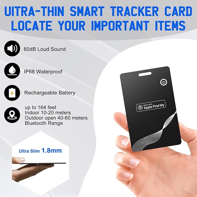 Wallet Tracker Card, Rechargeable Finder, Works - Image 2