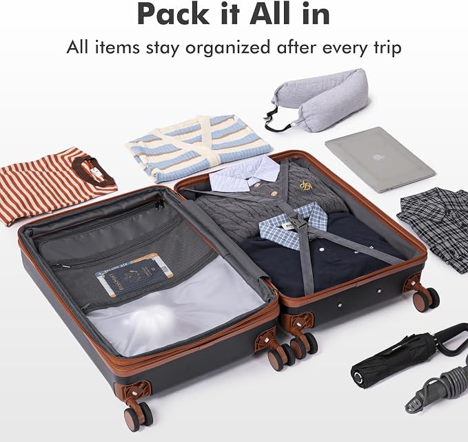 luggage sets 3 Piece with Spinner Wheel, 100% PC Material Lightweight Durable - Image 8