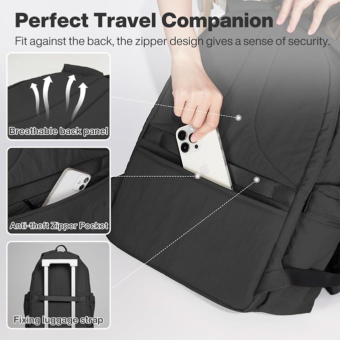 mixi Outdoor Lightweight Backpack Casual Carry On Laptop Backpack Travel Bookbag - Image 7