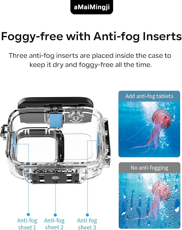 Underwater Dive Case for Insta360 Ace Pro/Ace, 60M/196FT Waterproof Case - Image 6