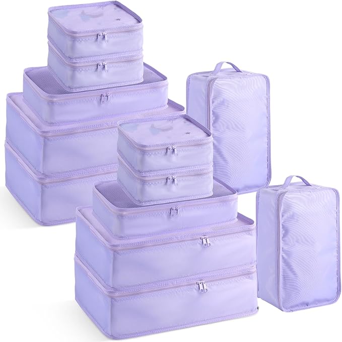 Reginary 6 Set Travel Packing Cubes Luggage Organizer Set Lightweight Suitcase by Reginary