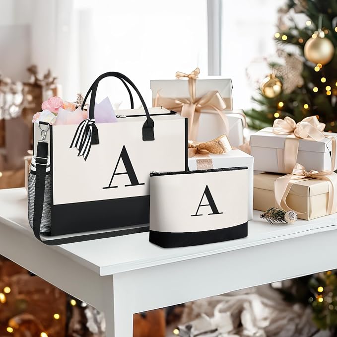 BAGAIL Initial Tote Bag, Personalized Birthday Gifts - Image 4