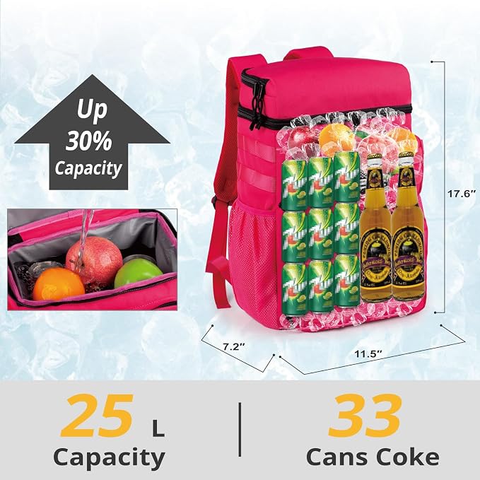 Tactical Backpack Cooler, Soft Lightweight Leakproof Cooler Backpack, Insulated - Image 4