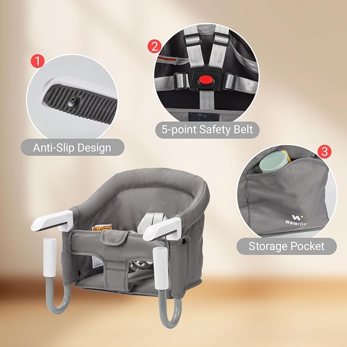 Hook On High Chair Portable & Foldable - Image 5