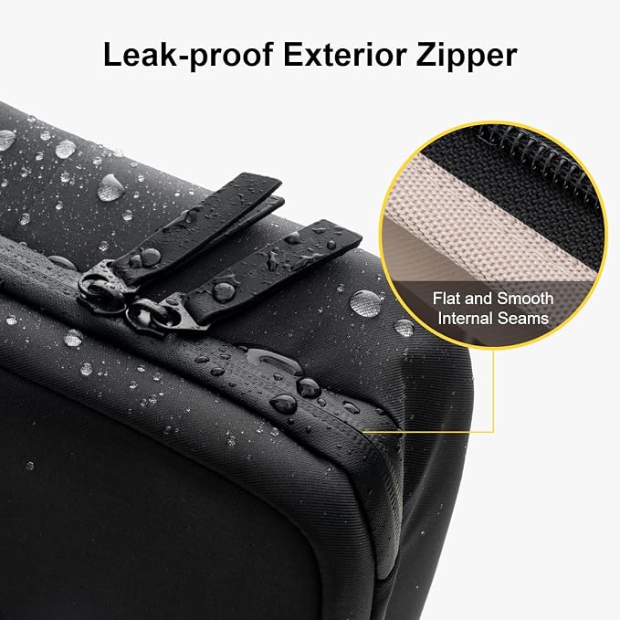 LEVEL8 Travel Toiletry Bag for Men Women, Water Repellent Shaving Bag for - Image 5