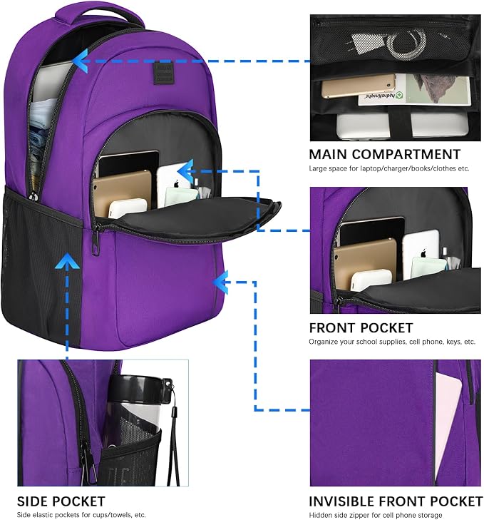 LARIPOP Extra Large Backpack, 17.3 Inch Business Laptop backpack - Image 3