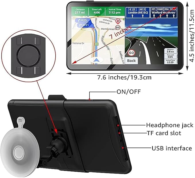 2025 Car GPS Navigator 2.5D Touchscreen 7inch Car GPS, Truck GPS Commercial - Image 4