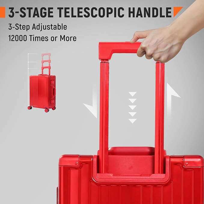 UrbanExplorer All Aluminum Carry On Luggage 22x14x9 Airline Approved Heavy Duty - Image 5