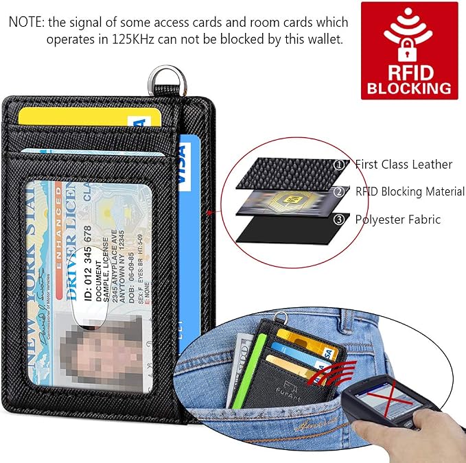 FurArt Slim Minimalist Wallet, Front Pocket Wallets, RFID Blocking, Credit Card - Image 5