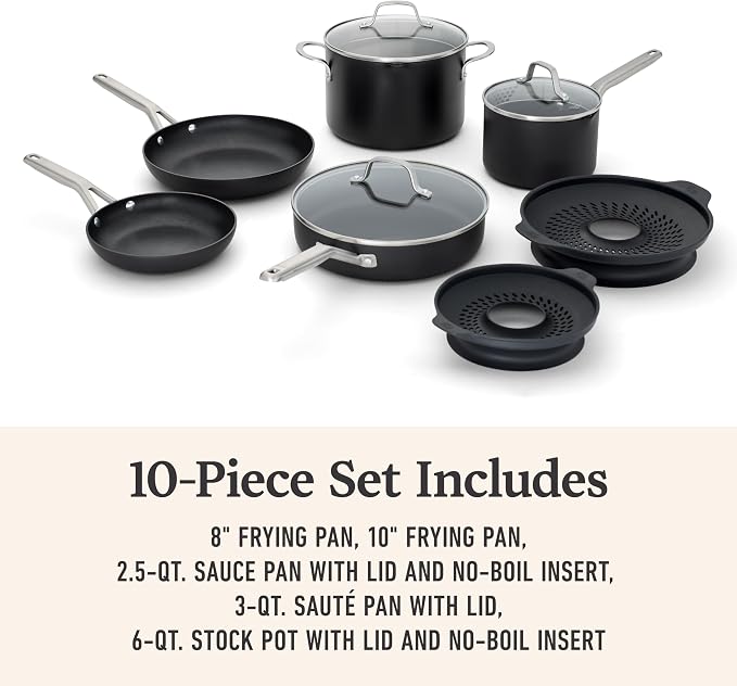 Calphalon® Hard-Anodized Nonstick 10-Piece Cookware Set - Image 6