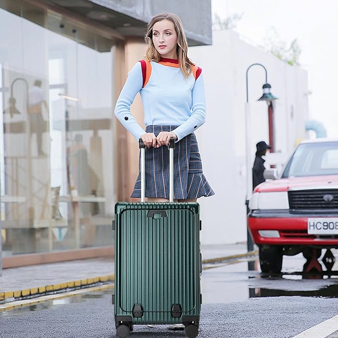 feilario 24in Aluminium Frame PC Hard Shell Spinner Wheels Luggage, Built-In - Image 8