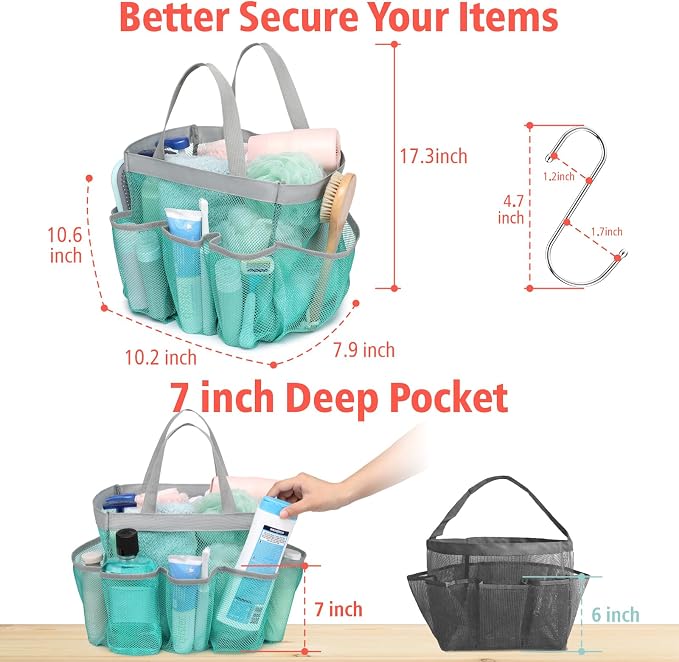 F-color Mesh Shower Caddy Portable - Image 5