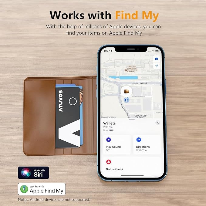 ATUVOS Rechargeable Wallet Tracker Card, Ultra Slim 1.6mm Wallet Card Tracker - Image 5