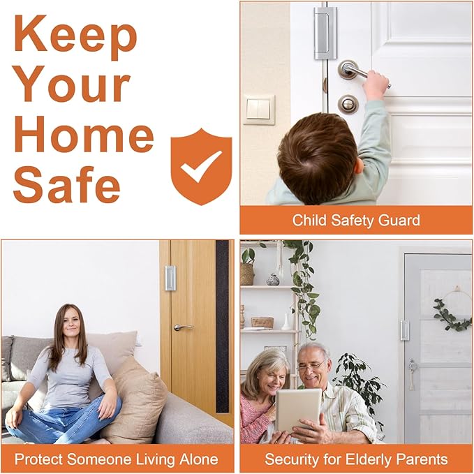 2 Pack Home Security Door Lock, Childproof Door Reinforcement Lock, - Image 6
