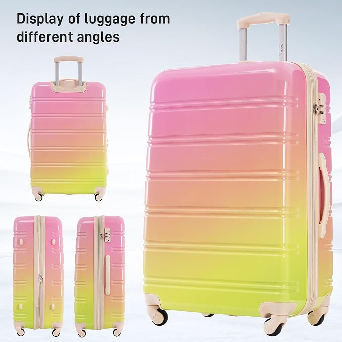 Merax Luggage Sets 3 Piece, Hardside Expandable Suitcase Set - Image 6