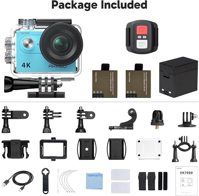 AKASO EK7000 4K30FPS 20MP WiFi Action Camera - Image 8