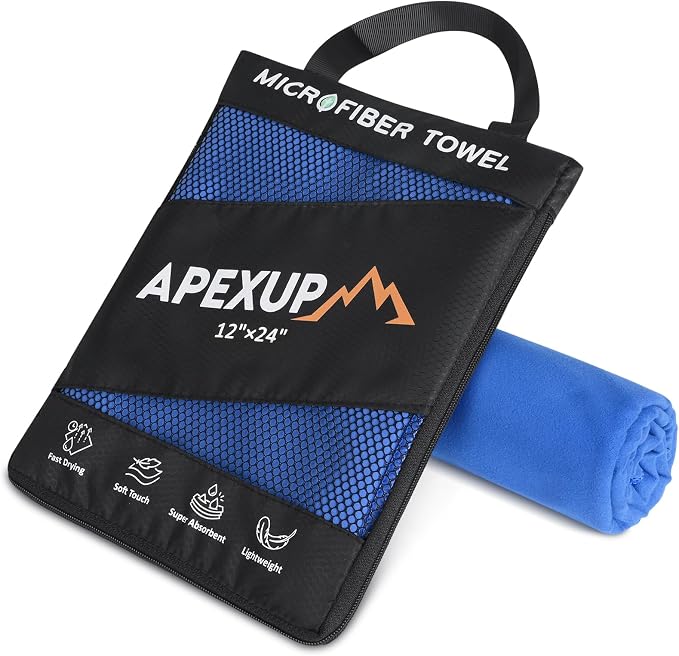 APEXUP Microfiber Travel Towel, Ultra Absorbent Quick Dry Towels, Lightweight by APEXUP