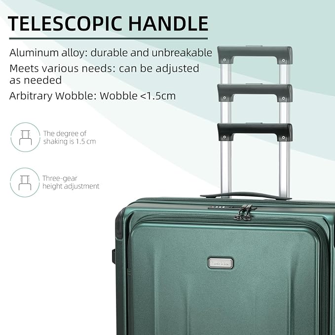 Carry On Luggage, 20Inch & 29 Inch Top Opening Airline Approved ABS+PC Hard - Image 5