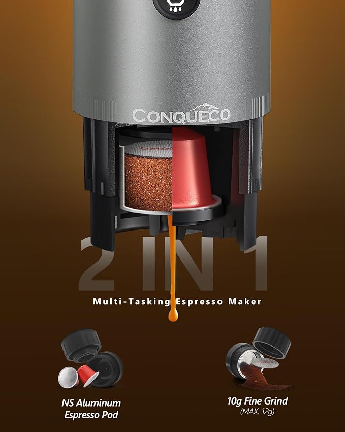 CONQUECO Portable Espresso Machine Travel: 12v Car Coffee Maker - Image 5