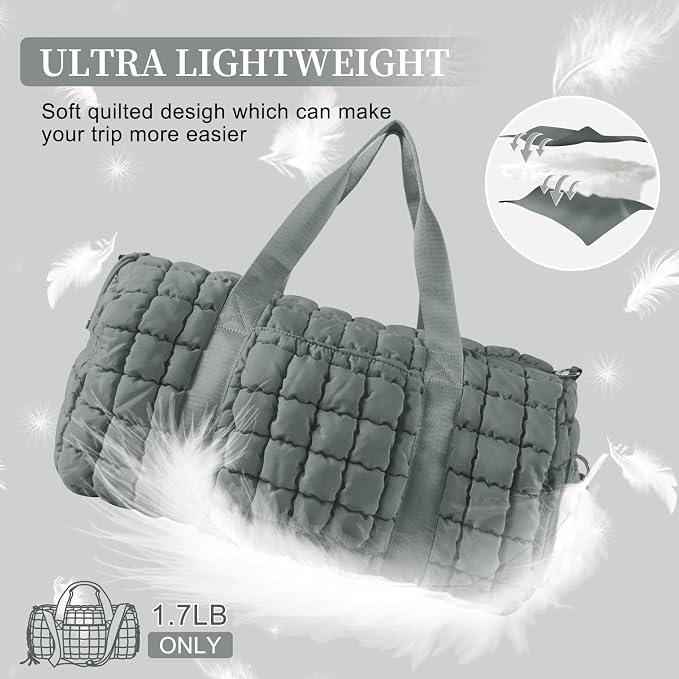 Quilted Travel Duffle Bag Gym Bag - Image 5