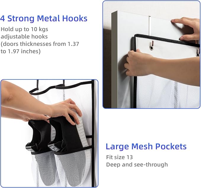 KEEPJOY Over the Door Shoe Organizer, Hanging Shoe Organizer - Image 3