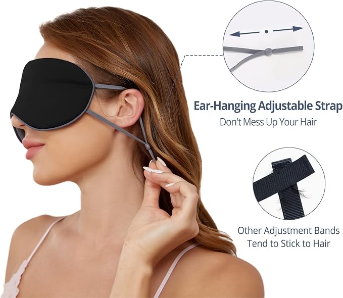 Sleeping Mask 2 Pack, Cool Double-Sided Use of Sleep Mask, Super Soft Blindfold - Image 3