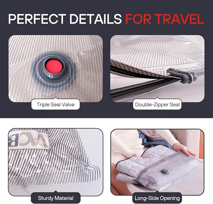 VMstr 18 Pack Travel Vacuum Storage Bags - Image 6