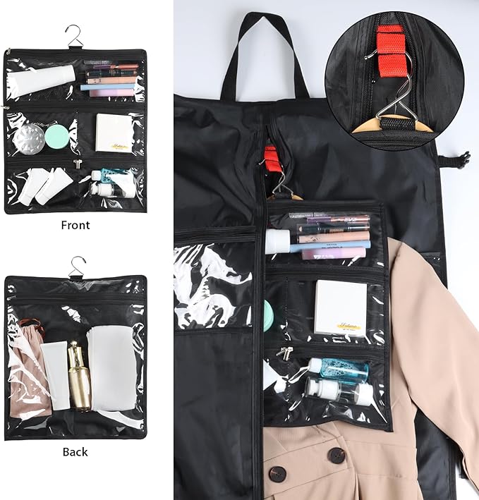 Zilink 60” Travel Garment Bags for Hanging Clothes Waterproof Long Garment Bags - Image 3