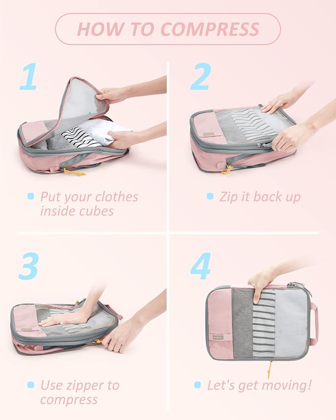 BAGSMART 6 Set Compression Packing Cubes - Image 5