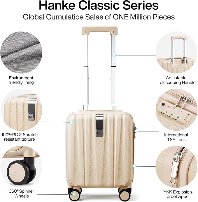 Hanke 14 Inch Underseat Carry On Luggage - Image 4