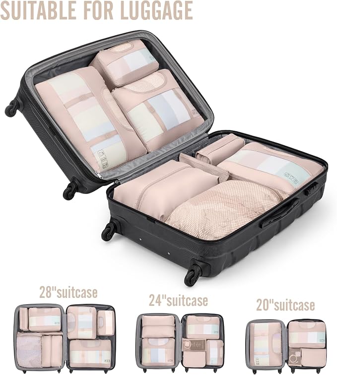 Veken 10 Set Packing Cubes for Travel, Beach Vacation Essentials Accessories - Image 6