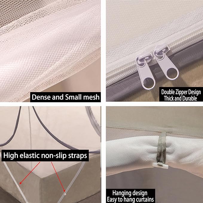 CMINGJ Mosquito Net for Bed, Portable pop up Mosquito Netting - Image 6