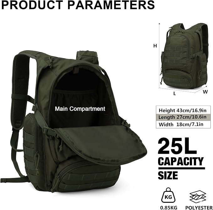 Mardingtop 25L Tactical Backpacks Molle Hiking daypacks - Image 2