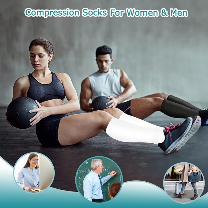 ACTINPUT 8 Pairs Compression Socks - Image 2
