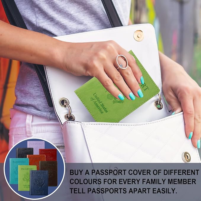 TIGARI Passport Holder for Travel Women Men, PU Leather Passport Wallet Cover - Image 6